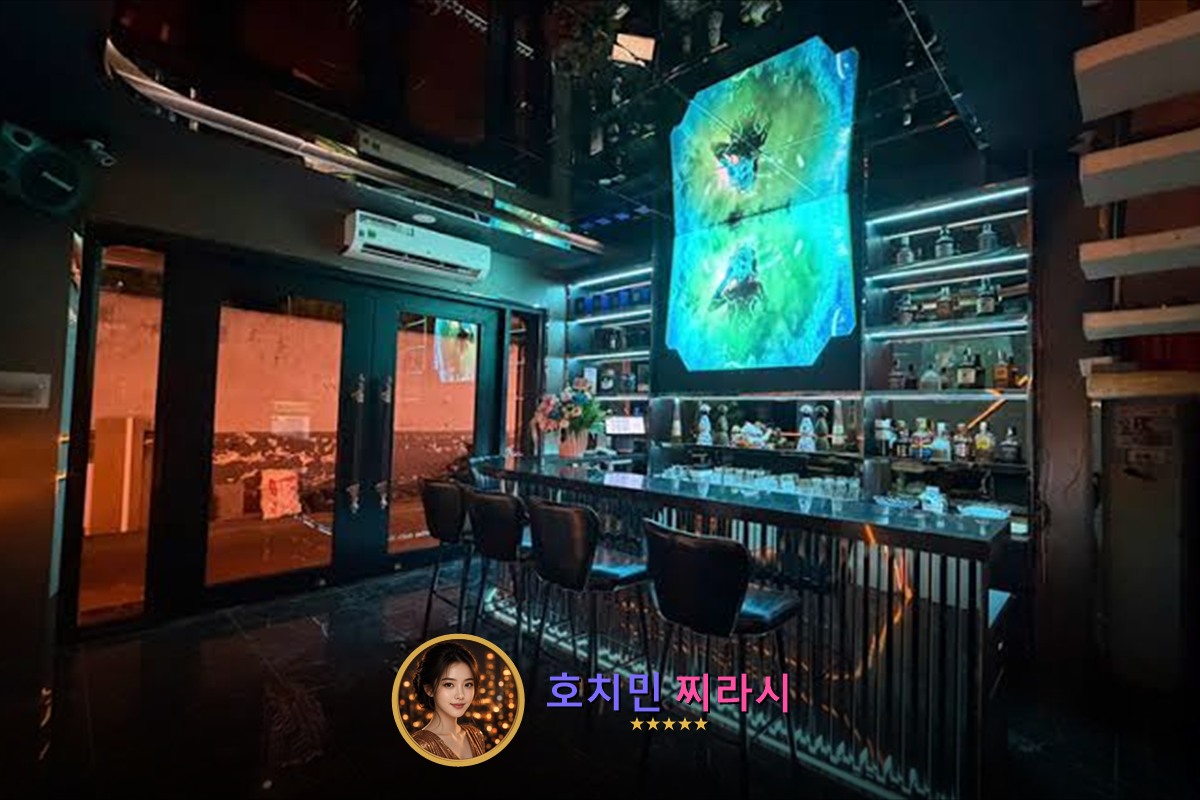 호치민 아이돌 바 바 카운터 모습입니다.
